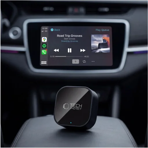 Tech-Protect Ultraboost CA01 bezdrôtový adaptér pre Apple CarPlay a Android Auto, matná čierna - 8