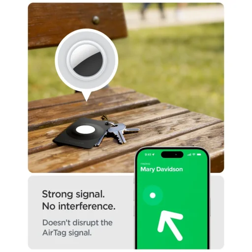 Spigen AirFit 2 držiak na AirTag pre Apple AirTag 1/2, 2 ks, čierny - 9