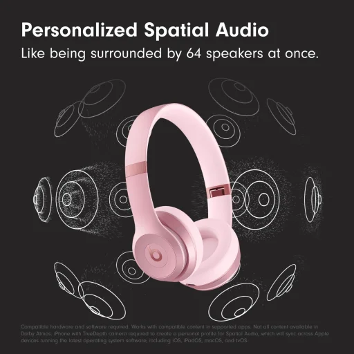 Beats Solo 4 bezdrôtové slúchadlá metalická ružová MDWJ4 - 8