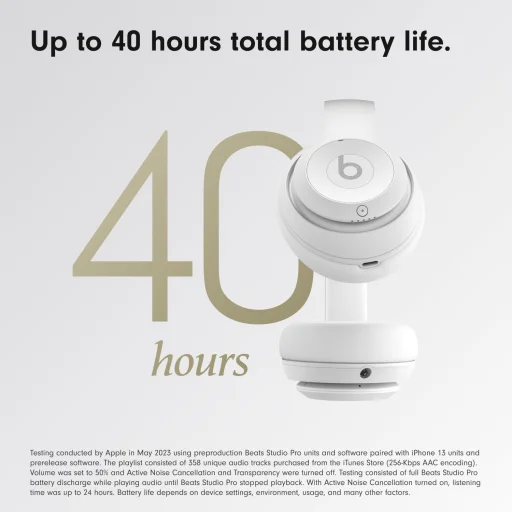 Beats Studio Pro bezdrôtové slúchadlá, matné biele, EU MC2P4 - 2