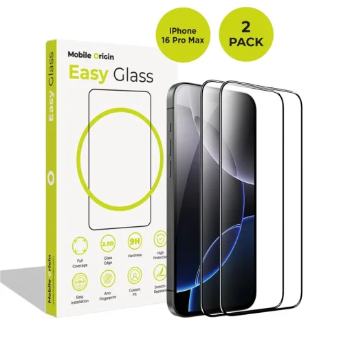 Mobile Origin EasyGlass ochranné sklo na iPhone 16 Pro Max, 2 ks - 1