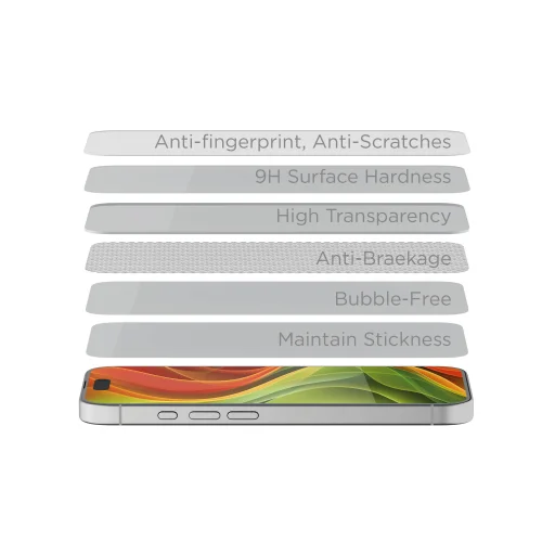 iPhone 16 Pro Max/17 Pro Max Mobile Origin EasyGlass adatvédelmi kijelzővédő üveg felhelyezőkerettel - 8