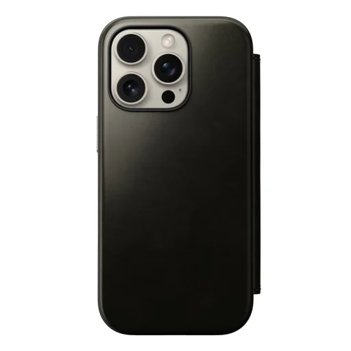 Nomad Leather Folio zelené chrómové puzdro pre iPhone 16 Pro - 1