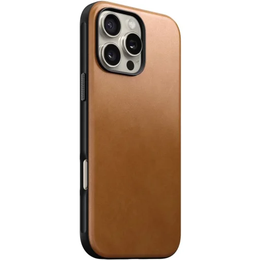 Nomad Modern Leather kožené puzdro pre iPhone 16 Pro Max, anglická trieslová hnedá - 5