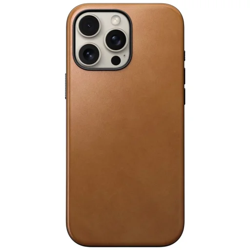Nomad Modern Leather kožené puzdro pre iPhone 16 Pro Max, anglická trieslová hnedá - 1