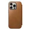Nomad Modern Leather Folio kožené puzdro pre iPhone 16 Pro, hnedé thumbnail