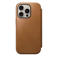 iPhone 16 Pro cserbarna Nomad Modern Leather Folio bőrtok