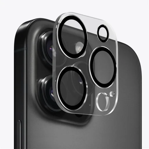 iPhone 16 Pro / 16 Pro Max Mobile Origin Easy Lens teljes fedésű átlátszó kameravédő üveg - 3