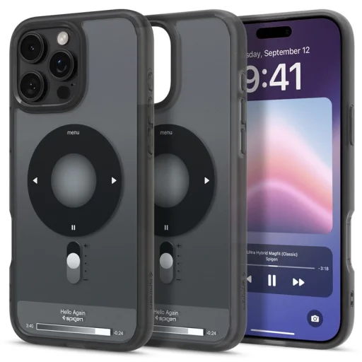 iPhone 16 Pro Klasszikus fekete Spigen Ultra Hybrid MagSafe tok - 8