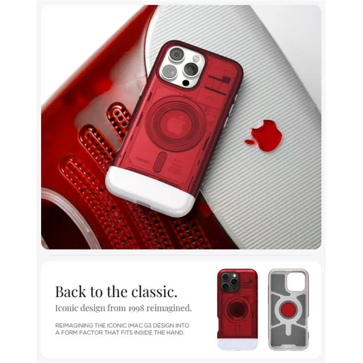 iPhone 16 Pro Max rubínovočervené puzdro Spigen Classic C1 MagSafe - 3