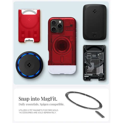 iPhone 16 Pro Max rubínovočervené puzdro Spigen Classic C1 MagSafe - 11
