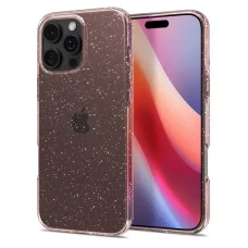 Puzdro Spigen Liquid Crystal Glitter pre iPhone 16 Pro, ružový kremeň