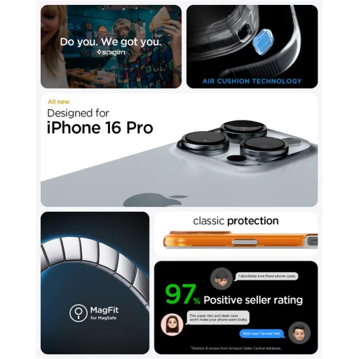 iPhone 16 Pro mandarínkové puzdro Spigen Classic C1 MagSafe - 2