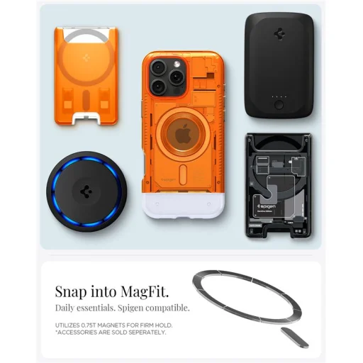 iPhone 16 Pro mandarínkové puzdro Spigen Classic C1 MagSafe - 7