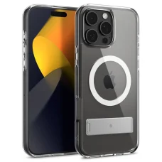 iPhone 16 Pro Max priehľadný biely/strieborný kryt Spigen Caseology Capella MagSafe so stojanom
