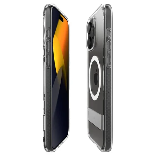iPhone 16 Pro Max priehľadný biely/strieborný kryt Spigen Caseology Capella MagSafe so stojanom - 14