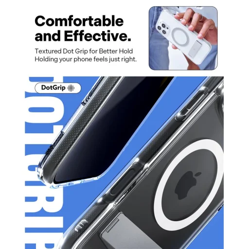iPhone 16 Pro Max priehľadný biely/strieborný kryt Spigen Caseology Capella MagSafe so stojanom - 4