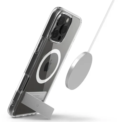iPhone 16 Pro Max priehľadný biely/strieborný kryt Spigen Caseology Capella MagSafe so stojanom - 10