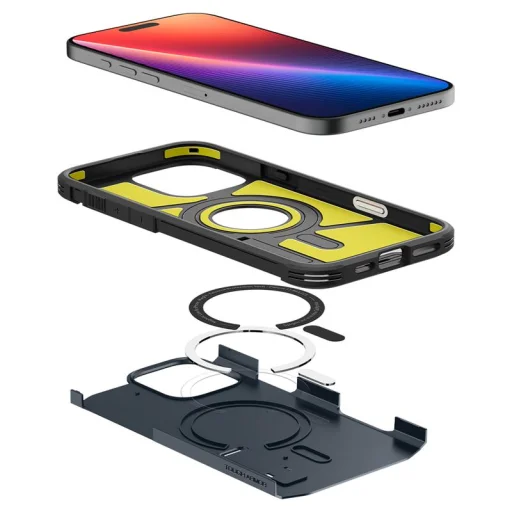 Puzdro Spigen Tough Armor T MagSafe pre iPhone 16 Pro Max, metalická bridlicovo sivá - 9