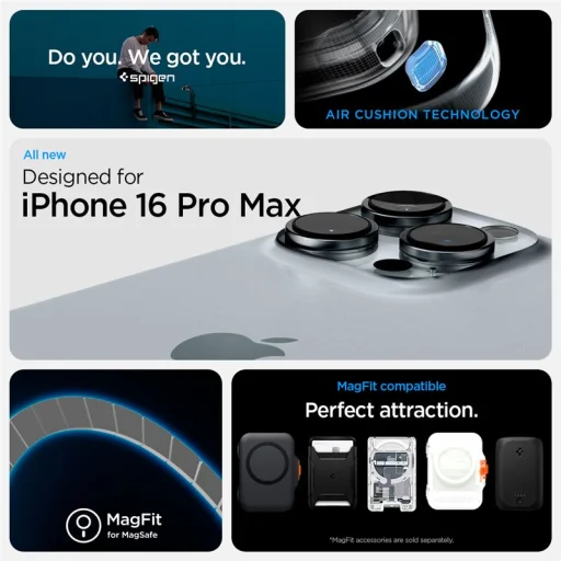 iPhone 16 Pro Max grafitové puzdro Spigen Ultra Hybrid T MagSafe - 14