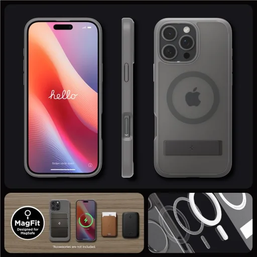 Puzdro Spigen Ultra Hybrid S MagSafe pre iPhone 16 Pro Max matné sivé - 2