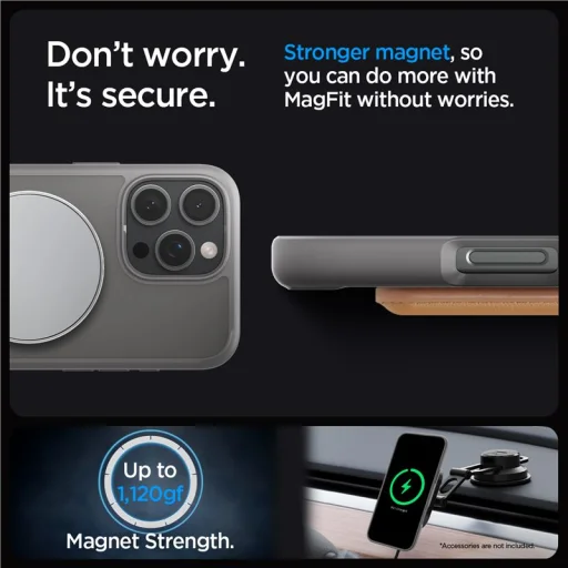 Puzdro Spigen Ultra Hybrid S MagSafe pre iPhone 16 Pro Max matné sivé - 7