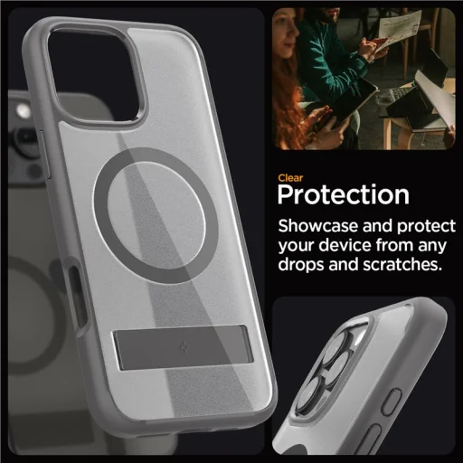 Puzdro Spigen Ultra Hybrid S MagSafe pre iPhone 16 Pro Max matné sivé - 10