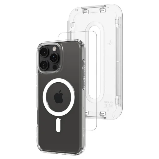  Apple iPhone 16 Pro Max fehér Spigen Ultra Hybrid MagSafe tok + Glass tR EZ Fit üvegfólia csomag - 2