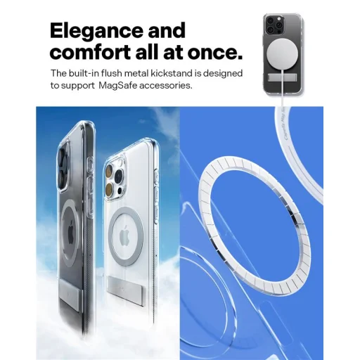  Apple iPhone 16 Pro áttetsző szürke Spigen Caseology Capella MagSafe kitámasztós tok - 4