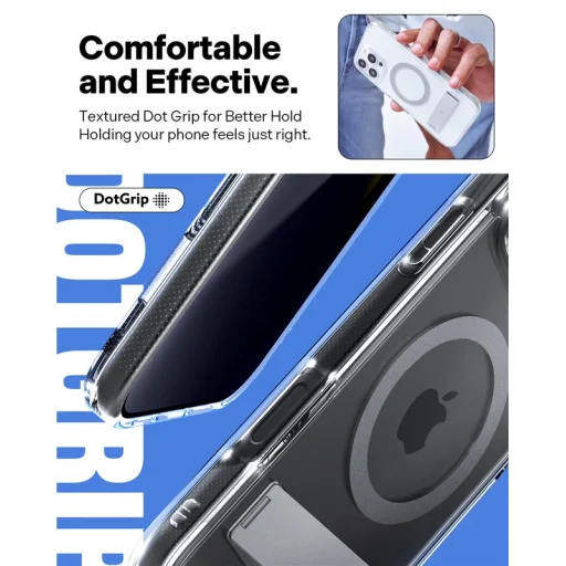  Apple iPhone 16 Pro áttetsző szürke Spigen Caseology Capella MagSafe kitámasztós tok - 12