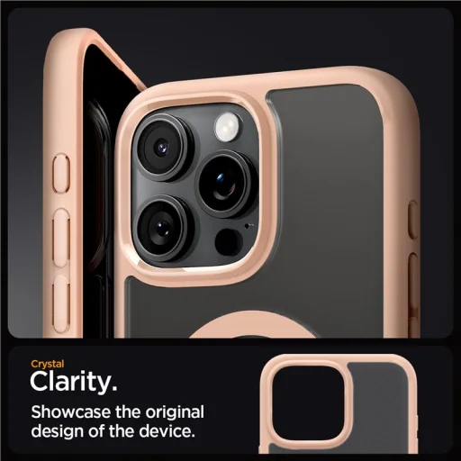  Apple iPhone 16 Pro Max matt rózsaarany titán Spigen Ultra Hybrid MagSafe tok - 4