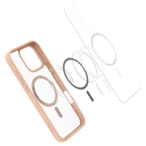  Apple iPhone 16 Pro Max matt rózsaarany titán Spigen Ultra Hybrid MagSafe tok - 9