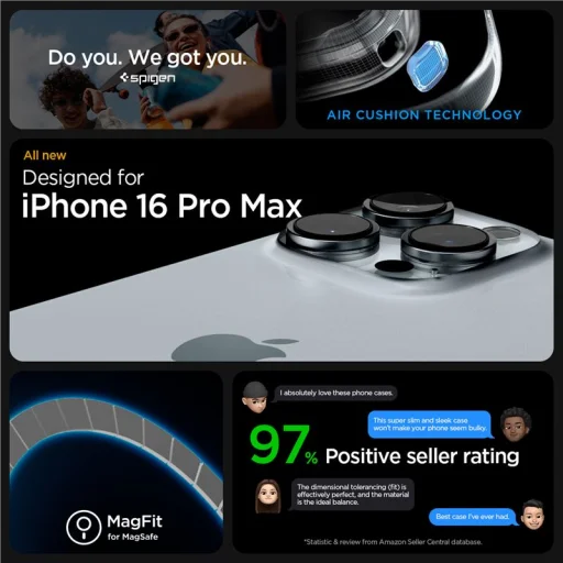  Apple iPhone 16 Pro Max matt rózsaarany titán Spigen Ultra Hybrid MagSafe tok - 10