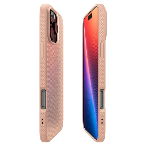  Apple iPhone 16 Pro Max rózsaarany titán Spigen Liquid Air TPU tok - 9