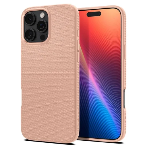 Apple iPhone 16 Pro Max ružovozlatý titán puzdro Spigen Liquid Air TPU - 1