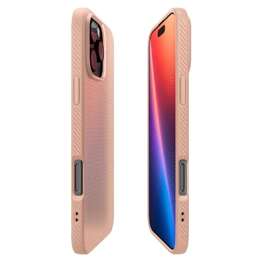 iPhone 16 Pro ružovozlatý titán Spigen Liquid Air TPU puzdro - 6