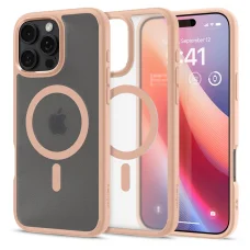 Puzdro Spigen Ultra Hybrid MagSafe pre iPhone 16 Pro, matný ružový titán