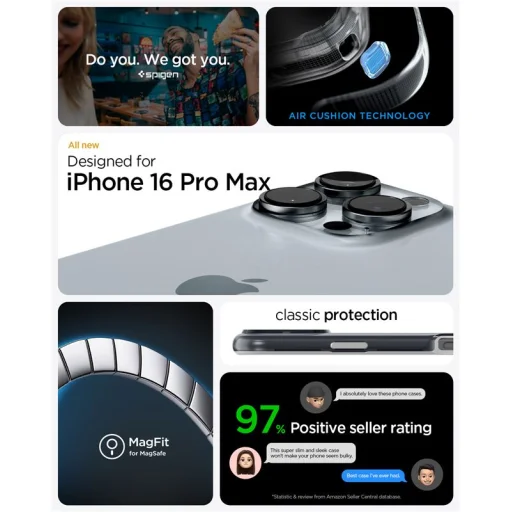 Puzdro Spigen Classic C1 MagSafe pre iPhone 16 Pro Max grafitové - 2