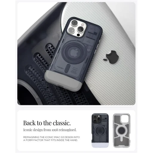 Puzdro Spigen Classic C1 MagSafe pre iPhone 16 Pro Max grafitové - 4