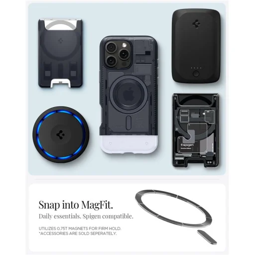 Puzdro Spigen Classic C1 MagSafe pre iPhone 16 Pro Max grafitové - 7