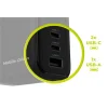 Mobile Origin PW20 65 W GaN sieťová nabíjačka s displejom, 2× USB-C a USB-A, čierna thumbnail