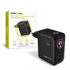 Mobile Origin PW20 65 W GaN hálózati töltő kijelzővel, 2× USB-C és USB-A, fekete thumbnail