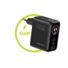 Mobile Origin PW20 65 W GaN hálózati töltő kijelzővel, 2× USB-C és USB-A, fekete thumbnail