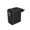 Mobile Origin PW20 65 W GaN hálózati töltő kijelzővel, 2× USB-C és USB-A, fekete thumbnail