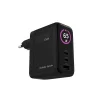 Mobile Origin PW20 65 W GaN hálózati töltő kijelzővel, 2× USB-C és USB-A, fekete thumbnail