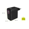 Mobile Origin PW20 65 W GaN sieťová nabíjačka s displejom, 2× USB-C a USB-A, čierna thumbnail