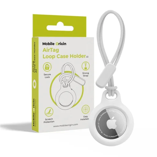 Mobile Origin Airtag Loop Case Holder A1, biely - 1