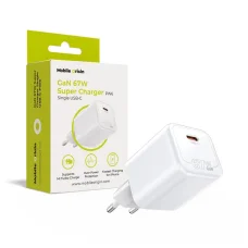 Mobile Origin GaN 67 W Super Charger jednoportová USB-C PW6 sieťová nabíjačka, biela