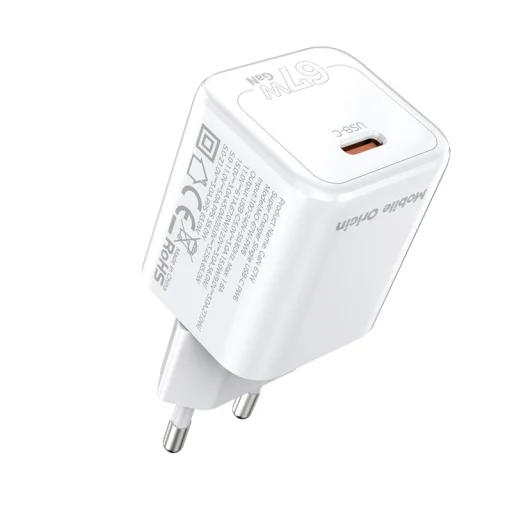 Mobile Origin GaN 67 W Super Charger jednoportová USB-C PW6 sieťová nabíjačka, biela - 7