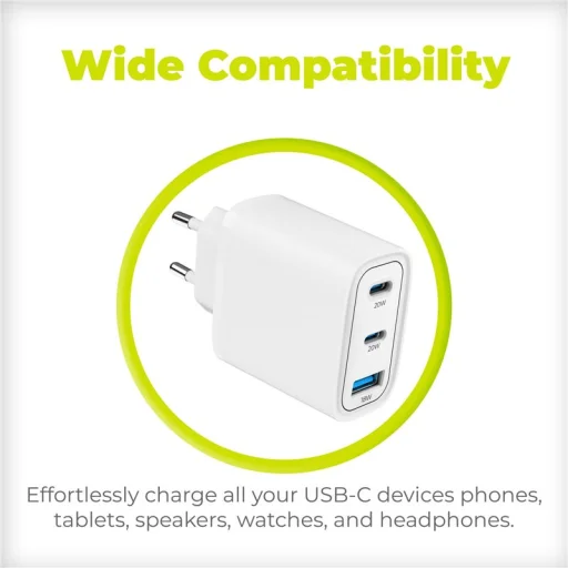 Mobile Origin GaN 40W sieťová nabíjačka MO13 biela, 1 USB-A a 2 USB-C - 3